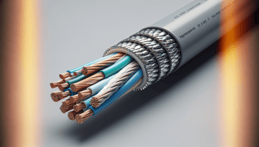 Electrical cable in photorealistic style for home renovation site