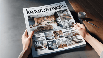 Magazine in photorealistic style for home renovation site