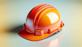 Hard hat in photorealistic style for home renovation site