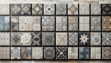 Tiles in photorealistic style for home renovation site